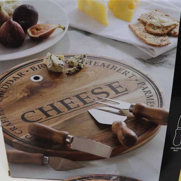 Artisanal Cheese Board With Knives 5 Pieces Arcadia Wood - Picture 8 of 14